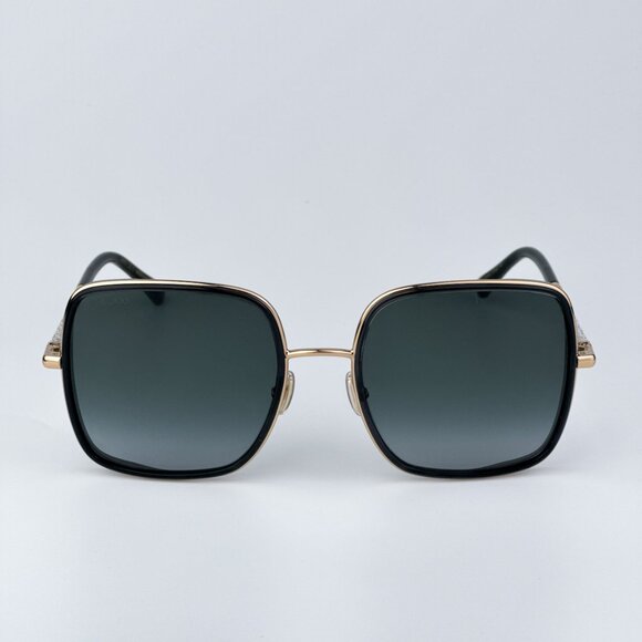 Jimmy Choo Women Black Gold Grey Square BRAND NEW Sunglasses JAYLA/S 02F7 - Picture 4 of 13